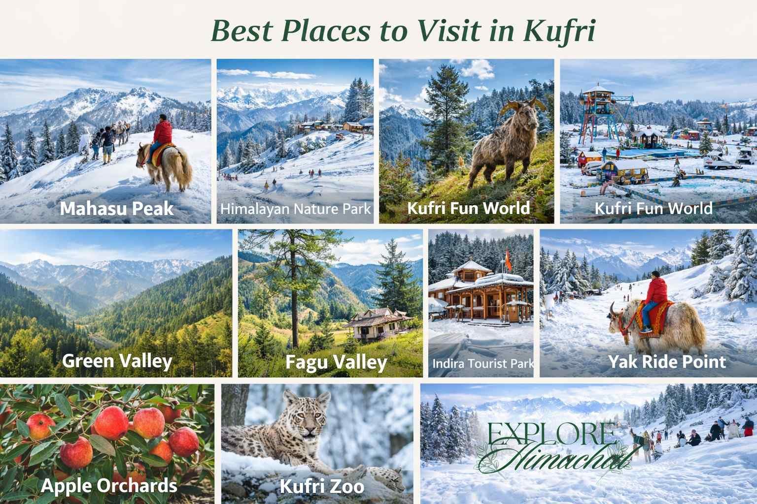 best places to visit in kufri